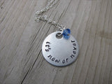 Now or Never Inspiration Necklace- "it’s now or never" - Hand-Stamped Necklace with an accent bead in your choice of colors