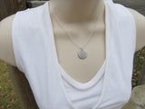 Baby Loss/Miscarriage Necklace- Hand-stamped necklace, "in my heart" with stamped heart and baby footprints charm - Hand-Stamped Necklace  -with an accent bead of your choice