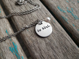 Be Kind Necklace- "be kind"- Hand-Stamped Necklace with an accent bead in your choice of colors