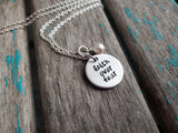 Faith Over Fear Inspiration Necklace- "faith over fear"- Hand-Stamped Necklace with an accent bead in your choice of colors