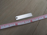 Big Sister Necklace-brushed silver rectangle with "big sis"- Hand-Stamped Necklace  -with an accent bead of your choice