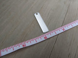 Diabetic Necklace- Medical Alert Necklace-brushed silver rectangle "diabetic"- Hand-Stamped Necklace