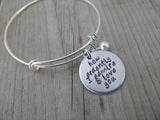 Pride and Prejudice Quote Bracelet- "how ardently I admire & love you" - Hand-Stamped Bracelet- Adjustable Bangle Bracelet with an accent bead in your choice of colors