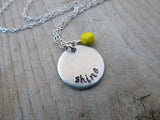 Shine Inspiration Necklace- "shine"- Hand-Stamped Necklace with an accent bead in your choice of colors