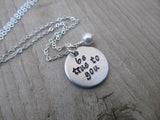 Be True To You Inspiration Necklace- "be true to you"  - Hand-Stamped Necklace with an accent bead in your choice of colors