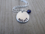 Reflect Inspiration Necklace- "reflect" - Hand-Stamped Necklace with an accent bead in your choice of colors