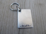 Truth Inspirational Keychain- " •truth• "  - Hand Stamped Metal Keychain