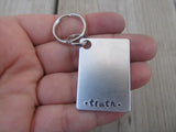 Truth Inspirational Keychain- " •truth• "  - Hand Stamped Metal Keychain