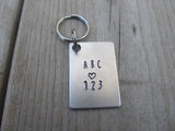 Teacher, Preschool Teacher, Daycare Provider Inspirational Keychain- "ABC ♥ 123" - Hand Stamped Metal Keychain