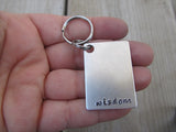 Wisdom Inspirational Keychain- "wisdom"  - Hand Stamped Metal Keychain