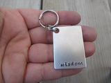 Wisdom Inspirational Keychain- "wisdom"  - Hand Stamped Metal Keychain