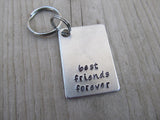 Best Friends Forever Inspirational Keychain- "best friends forever" - Hand Stamped Metal Keychain