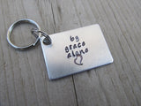 By Grace Alone Inspirational Keychain- "by grace alone" with a stamped heart  - Hand Stamped Metal Keychain