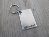 Harmony Inspirational Keychain- "Harmony"  - Hand Stamped Metal Keychain