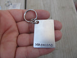 Harmony Inspirational Keychain- "Harmony"  - Hand Stamped Metal Keychain