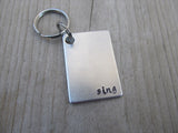 Sing Inspirational Keychain- "sing" - Hand Stamped Metal Keychain