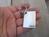 Sing Inspirational Keychain- "sing" - Hand Stamped Metal Keychain