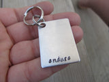 Endure Inspirational Keychain- "endure"  - Hand Stamped Metal Keychain