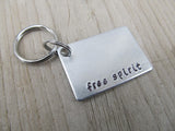 Free Spirit Inspirational Keychain- "free spirit" - Hand Stamped Metal Keychain