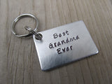 Grandma Keychain- "Best Grandma Ever" - Hand Stamped Metal Keychain