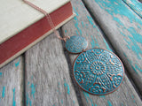 Copper and Blue Necklace- Modern Necklace