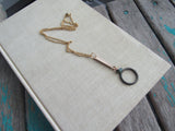 Gold Black, Turquoise Necklace- Modern Necklace