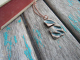 Copper and Teal Blue Necklace- Modern Necklace