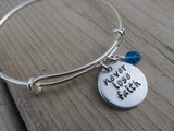 Never Lose Faith Bracelet- "never lose faith"  - Hand-Stamped Bracelet-Adjustable Bracelet with an accent bead of your choice- Graduation Gift
