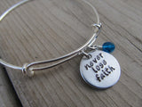 Never Lose Faith Bracelet- "never lose faith"  - Hand-Stamped Bracelet-Adjustable Bracelet with an accent bead of your choice- Graduation Gift