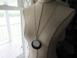 Circles Necklace in Black, Grey, and White