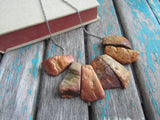 Rustic Terra Cotta/Orange Stone Necklace- Statement Necklace in Orange -READY to SHIP
