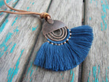Fringe Necklace in Blue