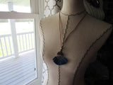 Fringe Necklace in Blue