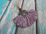 Fringe Necklace in Multi-Purples