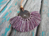 Fringe Necklace in Multi-Purples