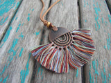 Fringe Necklace in Rainbow/Multi