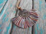 Fringe Necklace in Rainbow/Multi