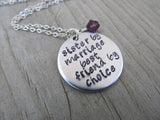 Sister in Law Necklace- "sister by marriage best friend by choice" with an accent bead of your choice