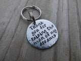 Small Mother In Law Keychain "Thank you for raising the man of my dreams" - Small Circle Keychain - Hand Stamped Metal Keychain