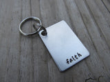 Faith Inspirational Keychain- "faith"  - Hand Stamped Metal Keychain