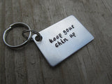 Keep Your Chin Up Inspirational Keychain- "keep your chin up" - Hand Stamped Metal Keychain