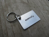 Serenity Inspirational Keychain- "serenity" - Hand Stamped Metal Keychain