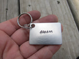 Dream Inspirational Keychain- "dream" - Hand Stamped Metal Keychain