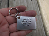 You Are Stronger Than You Think Inspirational Keychain- "you are stronger than you think" - Hand Stamped Metal Keychain