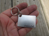 Powerful Inspirational Keychain- "powerful" - Hand Stamped Metal Keychain