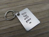 This Too Will Pass Inspirational Keychain- "This too will pass"- Hand Stamped Metal Keychain