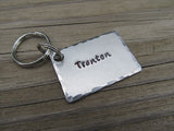 Personalized Name Keychain- stamped with a name of your choice - Hand Stamped Metal Keychain