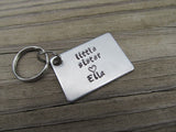 Personalized Sisters Keychains- 3 Keychain Set- "big sister", "middle sister", "little sister" -each with a heart and a name of your choice