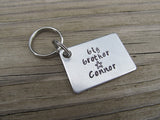 Personalized Big Brother Keychain- "big brother" with a star, and a name of your choice - Hand Stamped Metal Keychain