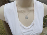 Inhale Exhale Inspiration Necklace- "inhale exhale"- Hand-Stamped Necklace with an accent bead in your choice of colors
